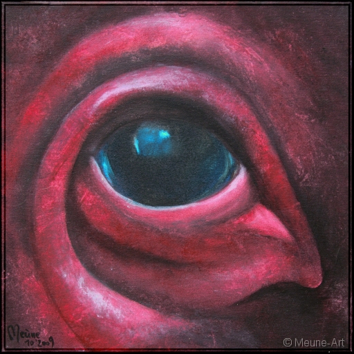 Augenblick eines Nilpferdes Acryl auf Leinwand;
30 x 30 cm